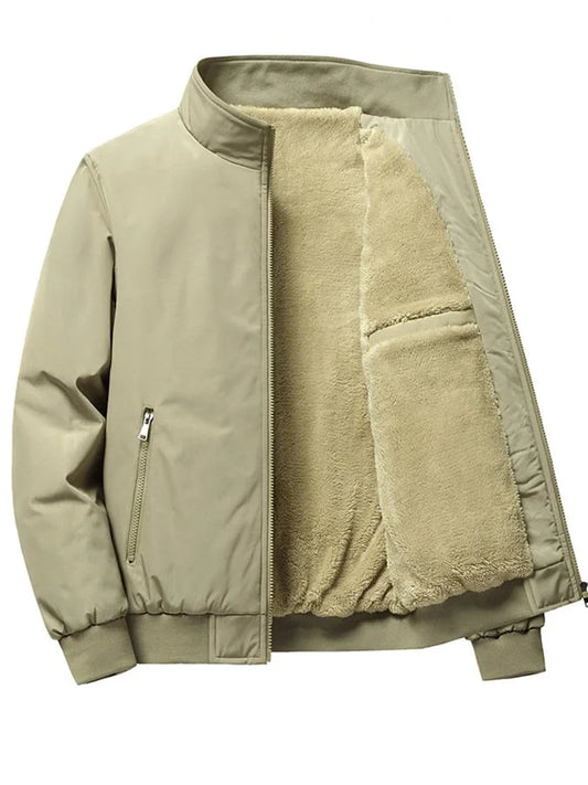 Men’s Thermal Fleece Jacket Thickened Zipper Winter Coat Casual Wear | 4B Collection